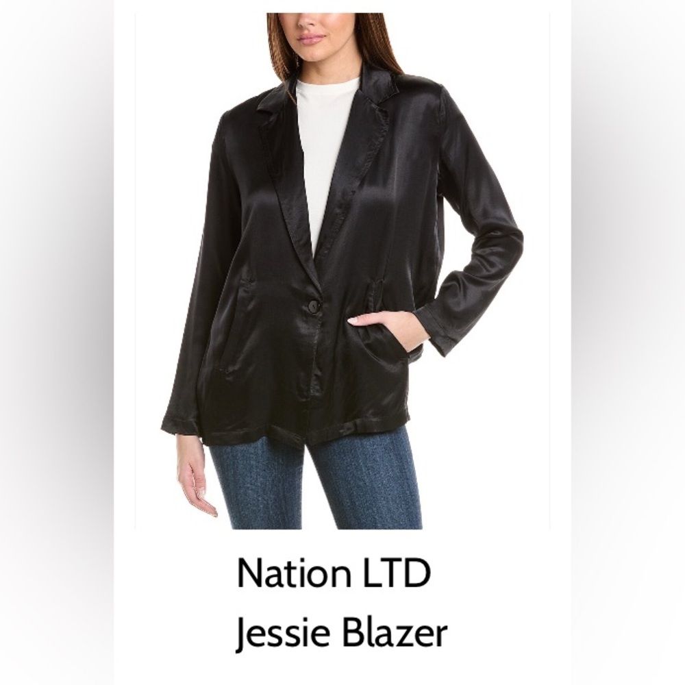 Nation LTD Black Velvet Blazer